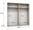 Kleiderschrank mit zwei Fächer Korab 82, Farbe: Weiß, zwei Kleiderstangen, 2 Meter breit, Griffe: Gold, Soft-Close-Funktion, zwei Spiegeltüren, Drehtürenschrank