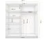 Schiebetürenschrank / Kleiderschrank mit Spiegel Weiß / Grau | Gorski 31 | 218 x 203 x 61 cm | 2 Türen | 6 Fächer | viel Stauraum | Zweifarbig