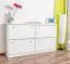 Schuhschrank 011 Kiefer massiv Vollholz weiß lackiert - Abmessung 80 x 140 x 29 cm (H x B x T)
