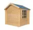 Spielhaus Happy Park Blau - 1,05 x 1,05 Meter aus 13 mm Blockbohlen