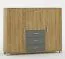 Kommode Ciomas 04, Farbe: Sonoma Eiche / Grau - Abmessungen: 104 x 135 x 40 cm (H x B x T)