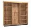 Schiebetürenschrank / Kleiderschrank Trevalli 19, Farbe: Eiche / Schwarz - Abmessungen: 224 x 240 x 66 cm (H x B x T)