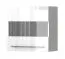 Hängevitrine Garim 45, Farbe: Weiß Hochglanz - 57 x 60 x 29 cm (H x B x T)