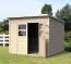 Holz-Gartenhaus 2,54 x 2,51 Meter (inkl. Dach) | Natur | Pultdach Abbildung