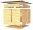 Gartenhaus 1,99 x 2,51 Meter (inkl. Dach) | aus Holz | aus vorgefertigten Elementen| unbehandelt | mit Pultdach Abbildung