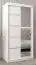 100 cm breiter Kleiderschrank mit 5 Fächern und 2 Türen | Farbe: Weiß Abbildung