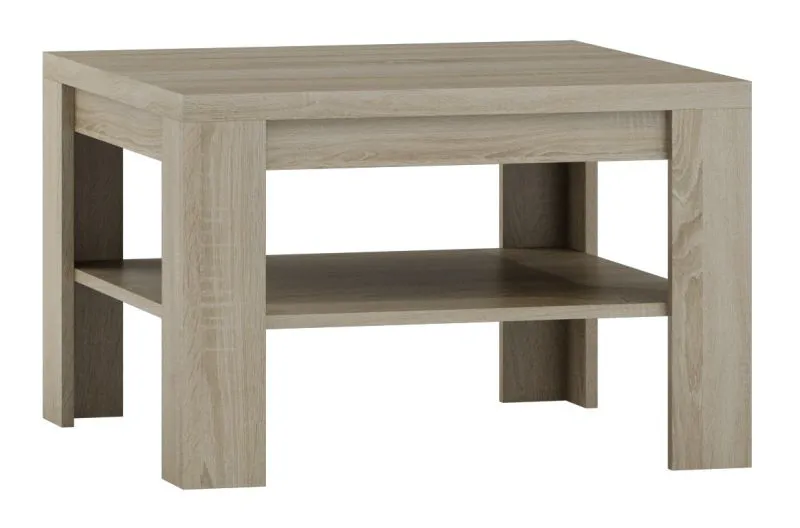 Couchtisch Lorengau 10, Farbe: Sonoma Eiche - Abmessungen: 70 x 70 x 46 cm (B x T x H)