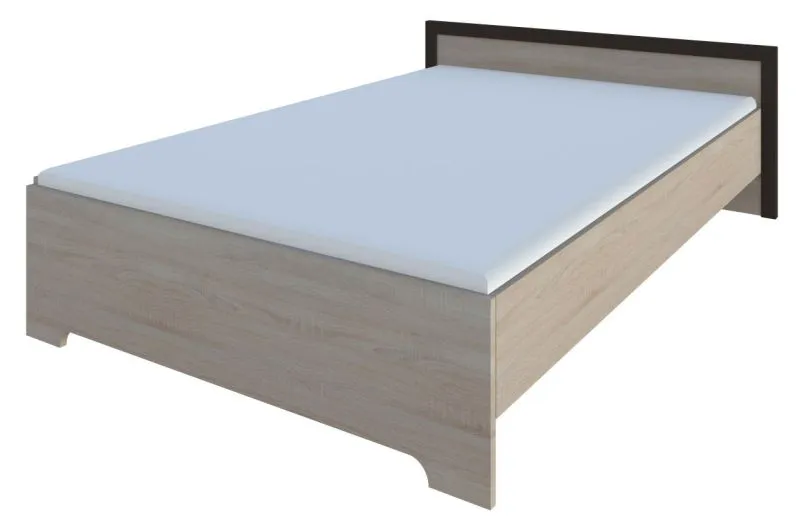 Einzelbett / Gästebett Aitape 09, Farbe: Sonoma Eiche dunkel / Sonoma Eiche hell - Liegefläche: 90 x 200 cm (B x L)