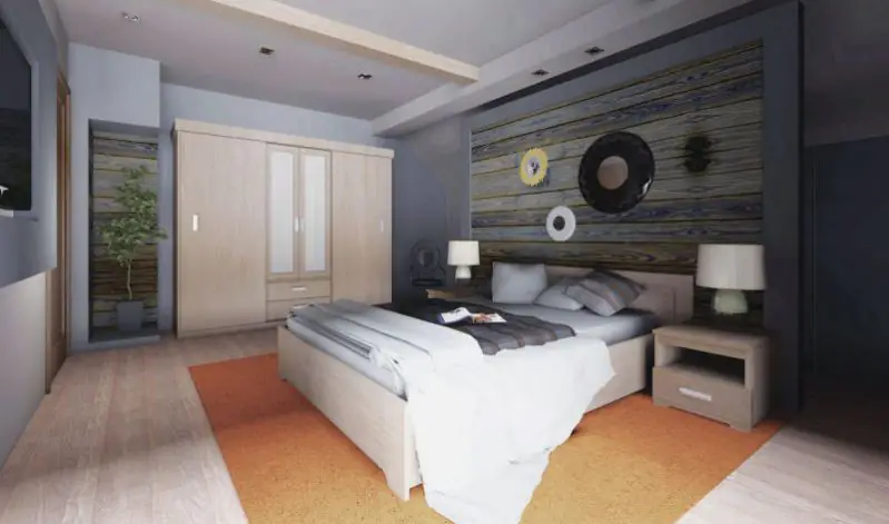 Schlafzimmer Komplett - Set B Kikori, 4-teilig, Farbe: Sonoma Eiche