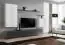Schlichte Wohnwand Balestrand 23, Farbe: Weiß / Grau - Abmessungen: 160 x 270 x 40 cm (H x B x T), mit fünf Türen