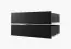 Kleiderschrank mit modernen Design Strahlhorn 03, Farbe: Schwarz matt - Abmessungen: 200 x 150 x 62 cm (H x B x T), mit fünf Fächern und zwei Kleiderstangen