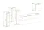 Wohnwand im eleganten Design Balestrand 200, Farbe: Grau / Weiß - Abmessungen: 160 x 330 x 40 cm (H x B x T), mit LED-Beleuchtung