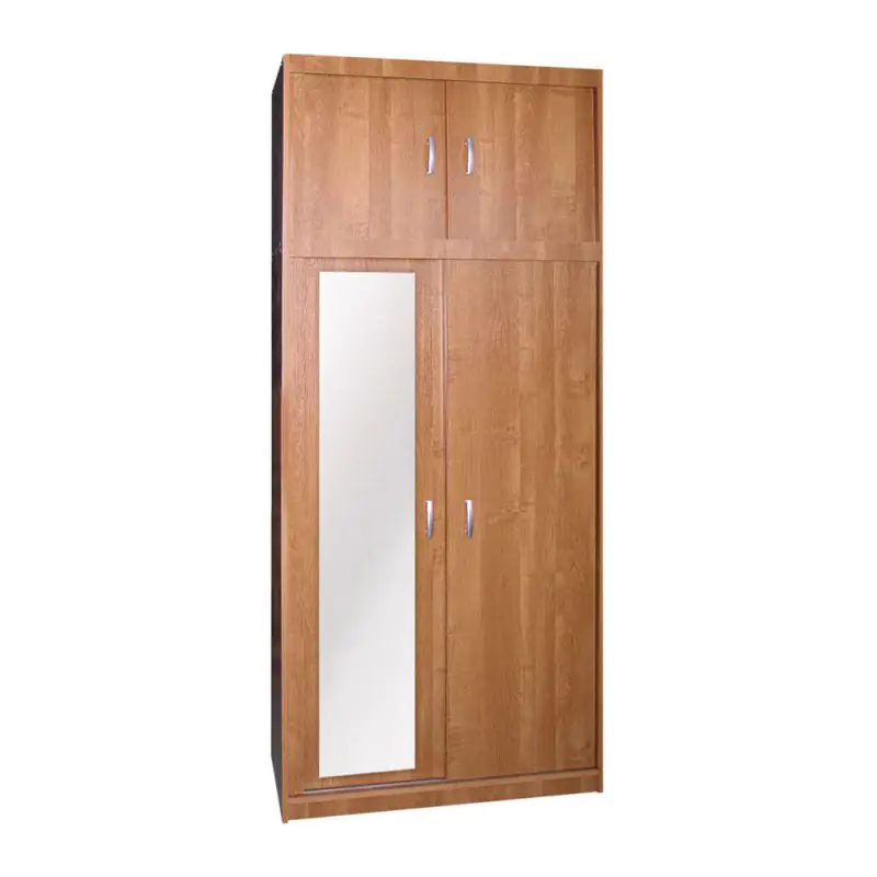 100 cm breiter Kleiderschrank mit 4 Türen | Farbe: Erle Abbildung