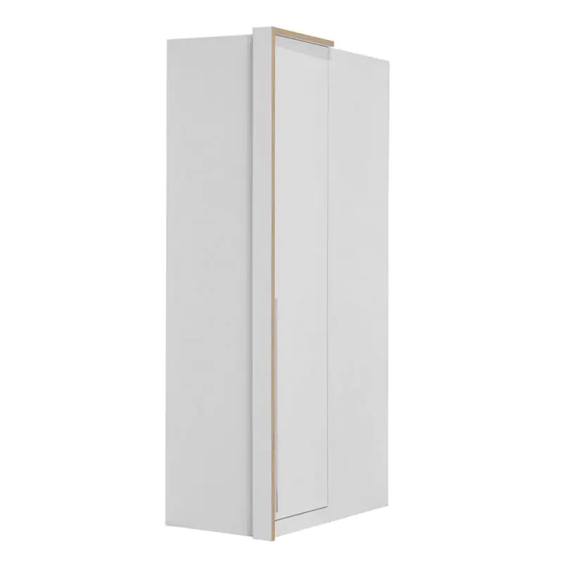 106 cm breiter Kleiderschrank mit 1 Tür | Farbe: Eiche / Weiß Abbildung