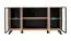 Kommode mit sechs Fächern Nordkapp 08, Farbe: Hickory Jackson / Schwarz - Abmessungen: 82 x 160 x 40 cm (H x B x T), mit genügend Stauraum