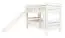 Weißes Stockbett mit Rutsche 80 x 200 cm, Buche Massivholz Weiß lackiert, umbaubar in zwei Einzelbetten, "Easy Premium Line" K28/n