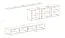 Wohnwand mit drei Hängevitrinen Balestrand 266, Farbe: Schwarz / Grau - Abmessungen: 150 x 340 x 40 cm (H x B x T), mit genügend Stauraum