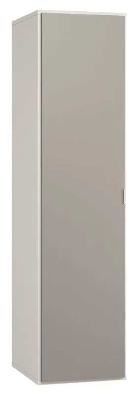 47 cm breiter Kleiderschrank mit 1 Tür | Farbe: Grau / Weiß Abbildung