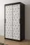 Edler Kleiderschrank mit Musterfront Dom 42, Farbe: Schwarz matt / Weiß matt - Abmessungen: 200 x 100 x 62 cm (H x B x T), mit zwei Kleiderstangen
