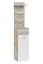 Schlichte Garderobe mit LED-Beleuchtung Sviland 01, Farbe: Eiche Wellington / Weiß - Abmessungen: 200 x 100 x 35 cm (H x B x T)