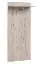 Garderobe mit Sitzkissen Sviland 04, Farbe: Eiche Wellington / Weiß - Abmessungen: 200 x 120 x 35 cm (H x B x T), mit einen Spiegel
