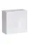Schlichte Wohnwand Balestrand 23, Farbe: Weiß / Grau - Abmessungen: 160 x 270 x 40 cm (H x B x T), mit fünf Türen