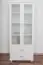 Kleiderschrank Kiefer Vollholz massiv weiß lackiert Columba 02 - Abmessung 195 x 80 x 50 cm