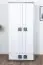 Jugendzimmer - Drehtürenschrank / Kleiderschrank Elias 01, Farbe: Weiß / Grau - Abmessungen: 187 x 80 x 52 cm (H x B x T)
