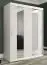 Moderner Kleiderschrank mit Marmor Optik Ätna 12, Farbe: Weiß matt / Weißer Marmor - Abmessungen: 200 x 150 x 62 cm (H x B x T), mit fünf Fächern