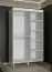 Schiebetürenschrank mit zwei Kleiderstangen Jotunheimen 03, Farbe: Weiß - Abmessungen: 208 x 120,5 x 62 cm (H x B x T), mit fünf Fächern