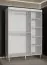 Moderner Schiebetürenschrank mit fünf Fächern Jotunheimen 233, Farbe: Weiß - Abmessungen: 208 x 150,5 x 62 cm (H x B x T)