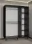 Außergewöhnlicher Schiebetürenschrank Jotunheimen 162, Farbe: Schwarz - Abmessungen: 208 x 150,5 x 62 cm (H x B x T)