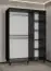 Schlichter Kleiderschrank Jotunheimen 150, Farbe: Schwarz - Abmessungen: 208 x 150,5 x 62 cm (H x B x T)