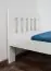 Einzelbett / Gästebett Kiefer massiv Vollholz weiß 76, inkl. Lattenrost -  80 x 200 cm (B x L) 