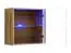 Wohnwand mit genügend Stauraum Balestrand 272, Farbe: Grau / Eiche Wotan - Abmessungen: 150 x 340 x 40 cm (H x B x T), mit LED-Beleuchtung