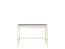Schlichter Schreibtisch Worthing 35, Farbe: Weiß / Gold - Abmessungen: 78 x 104 x 50 cm (H x B x T)