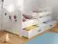 Kinderbett Kiefer teilmassiv weiß lackiert B2, inkl. Lattenrost - Liegefläche: 80 x 160 cm (B x L)