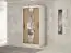 100 cm breiter Kleiderschrank mit 2 Türen | 5 Fächer | Farbe: Eiche / Weiß Abbildung