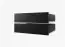 Edler Kleiderschrank mit genügend Stauraum Dom 72, Farbe: Schwarz matt / Weiß matt - Abmessungen: