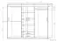 Schiebetürenschrank / Kleiderschrank Kikori 13, Farbe: Sonoma Eiche - Abmessungen: 210 x 220 x 62 cm (H x B x T)