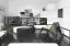 Jugendzimmer - Kommode Marincho 03, 2-teilig, Farbe: Weiß / Schwarz - Abmessungen: 89 x 107 x 95 cm (H x B x T)