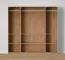 Offener Kleiderschrank | breit | 3 Kleiderstangen | Farbe: Eiche Puccini | 4 Fächer | Maße: 206 x 55 x 196 cm | einfaches Design | 6 Holzeinlegeböden | für Schlafzimmer