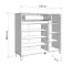 Schuhschrank | 3 Drehtüren | Farbe: Kaschmir | ABS-Kanten | 1 Schublade | 8 Fächer | Maße: 118,5 x 40 x 109,5 cm | für den Eingangsbereich