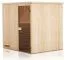 Elementsauna Kawir 68 mm mit Dachkranz - Außenmaße (B x T x H): 244 x 194 x 199 cm