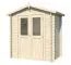 Blockbohlen Gartenhaus 19 mm Grünau inkl. Massivholzdach und Dachpappe - B118 x L193