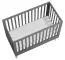 Babybett / Gitterbett Naema 05, Farbe: Grau / Eiche - Liegefläche: 60 x 120 cm (B x L)