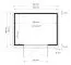 Holz-Gartenhaus 2 x 2,51 Meter (inkl. Dach) | Grau | Pultdach Abbildung