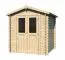 Holz-Gartenhütte 1,98 x 1,98 Meter (inkl. Dach) | Naturbelassen | Satteldach Abbildung