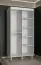 Stylischer Kleiderschrank mit fünf Fächern Jotunheimen 121, Farbe: Weiß - Abmessungen: 208 x 100,5 x 62 cm (H x B x T)