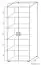 Schrank Garut 33, Farbe: Sonoma Eiche - Abmessungen: 194 x 80 x 40 cm (H x B x T)